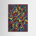 Red Wood Dynamic Abstraction Beige