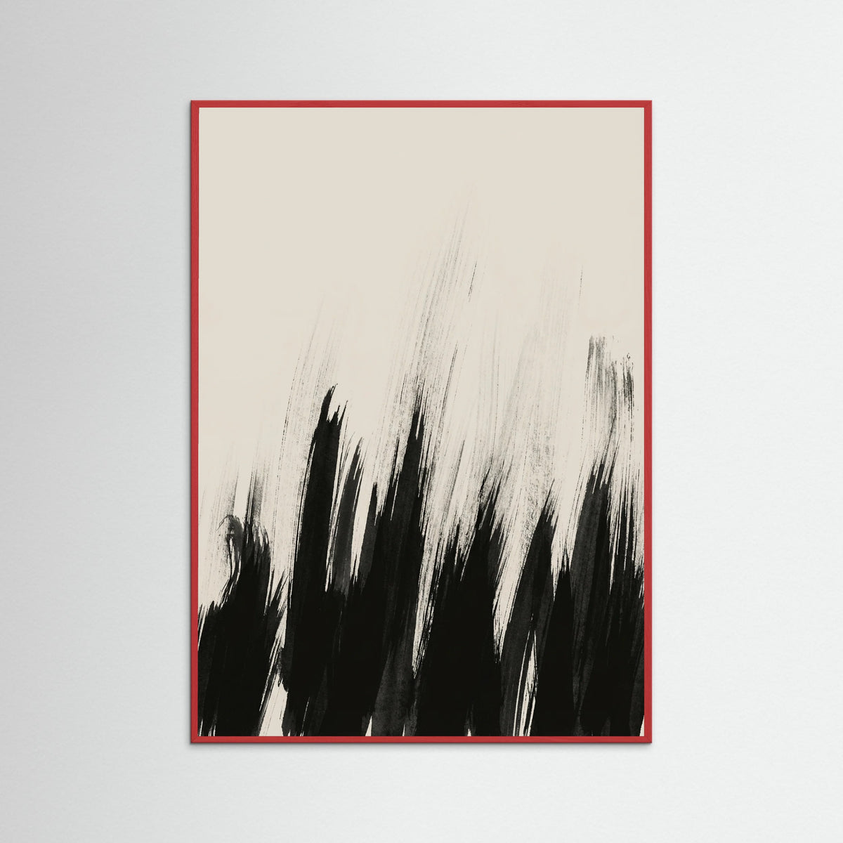 Red Wood Dynamic Brushstrokes