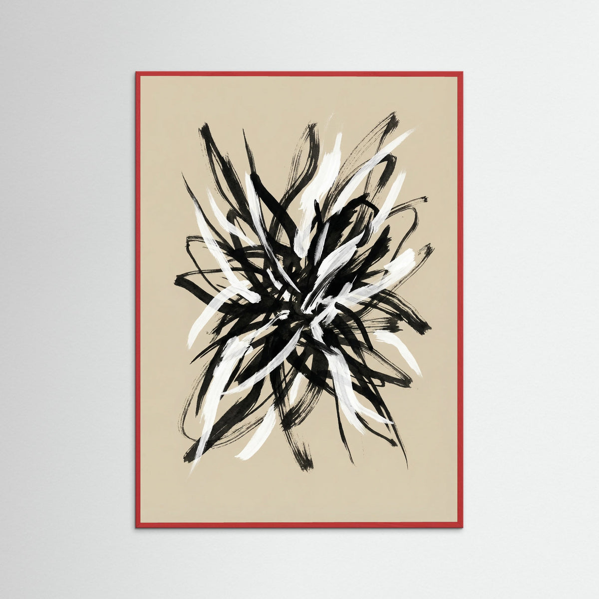 Red Wood Dynamic Brushwork