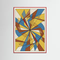 Red Wood Dynamic Geometric Forms