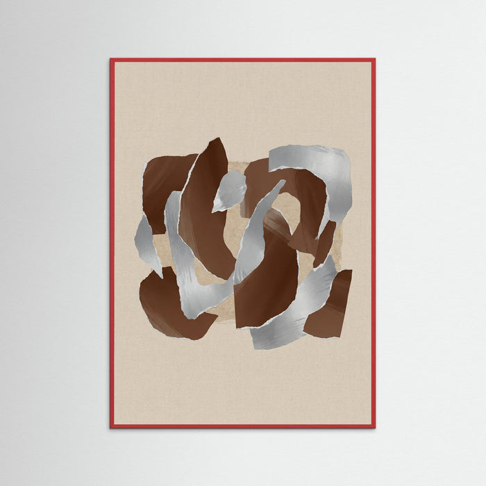 Red Wood Earthy Abstraction