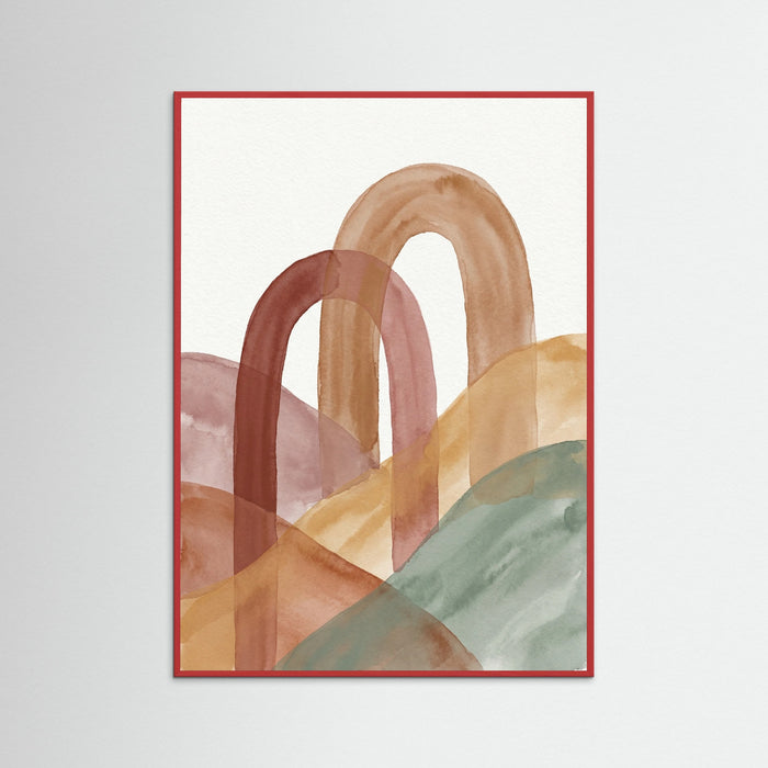 Red Wood Earthy Rainbow Arc