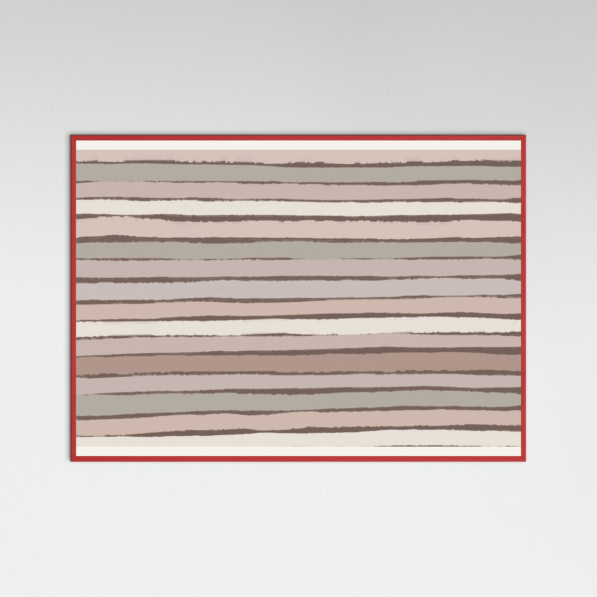 Red Wood Earthy Stripes Poster
