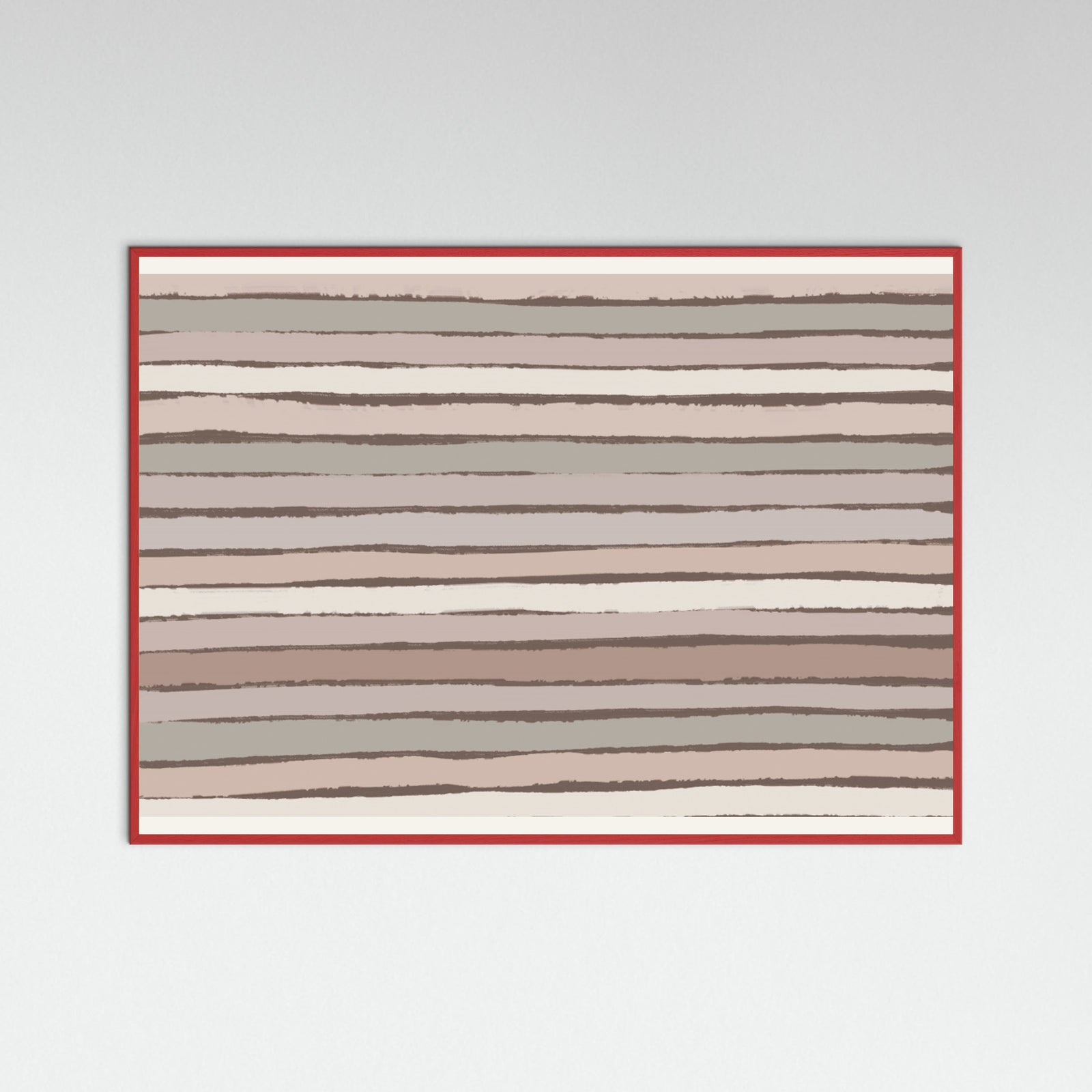 Red Wood Earthy Stripes Poster