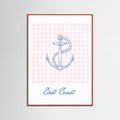 East Coast Anchor Poster – plakat og kunsttryk