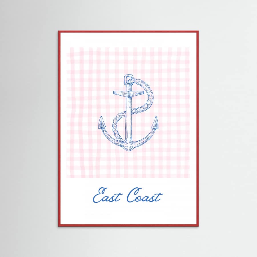 East Coast Anchor Poster – plakat og kunsttryk