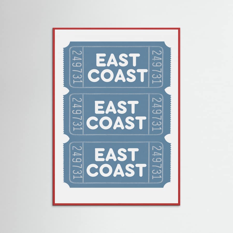East Coast Tickets Poster – poster and art print