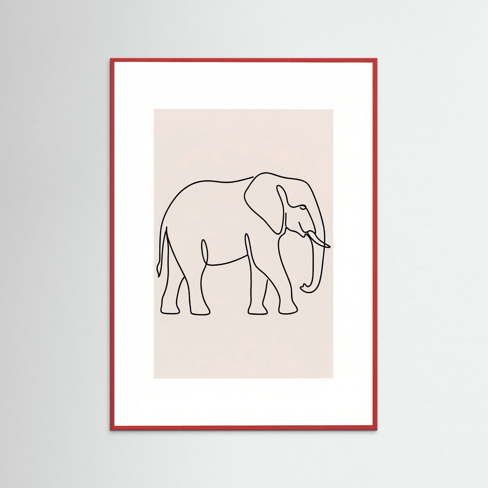 Red Wood Elegant Line Fauna