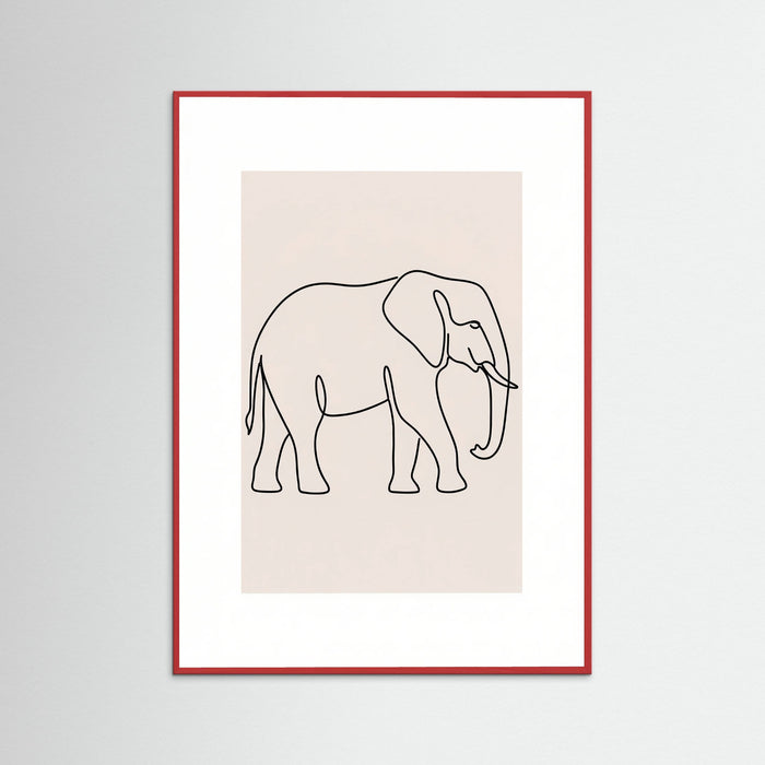 Red Wood Elegant Line Fauna