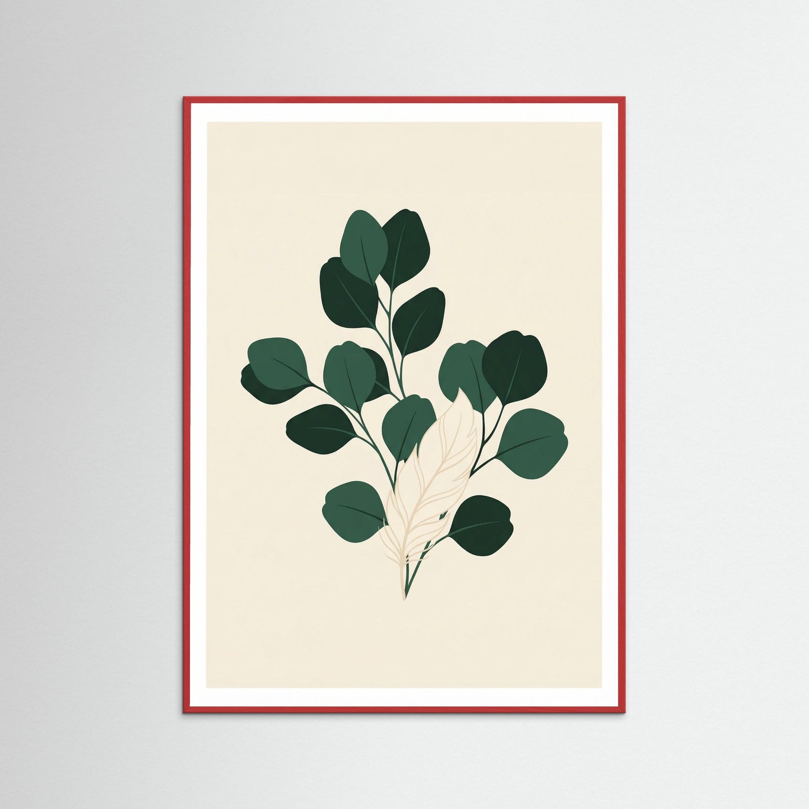 Red Wood Elegant Ribbon Plant