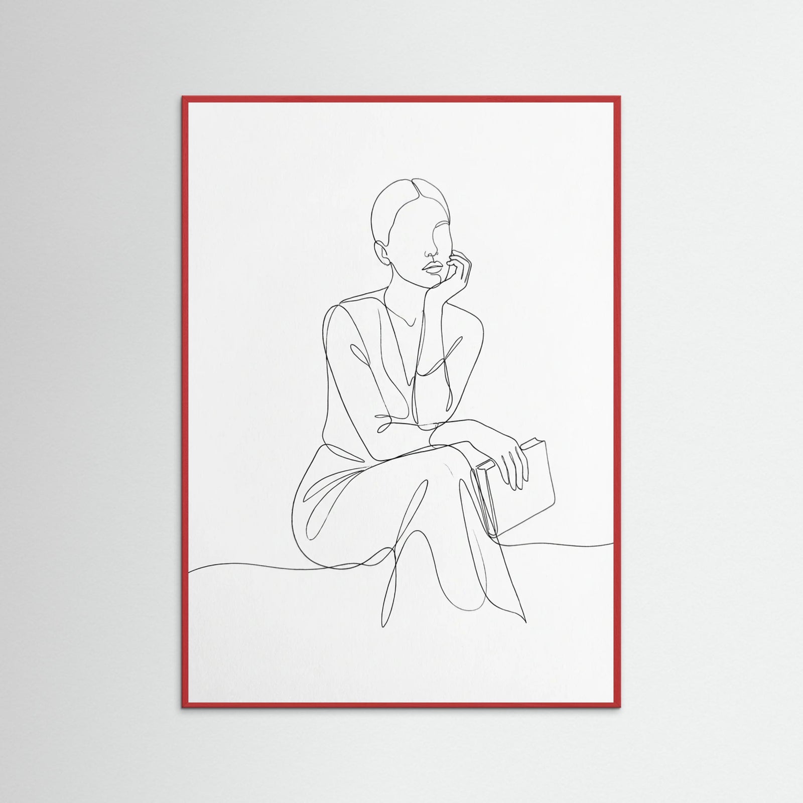 Red Wood Elegant Silhouette