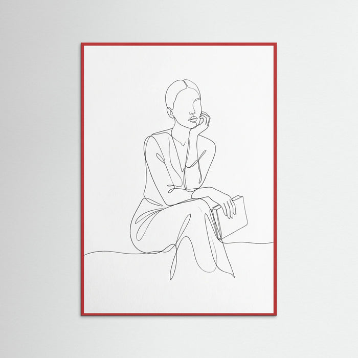 Red Wood Elegant Silhouette