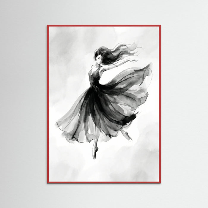 Red Wood Elegant Silhouette