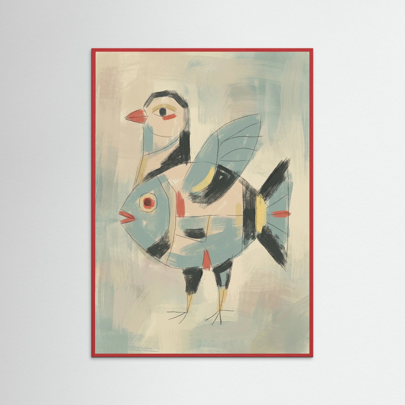 Red Wood Enigmatic Klee Portrait