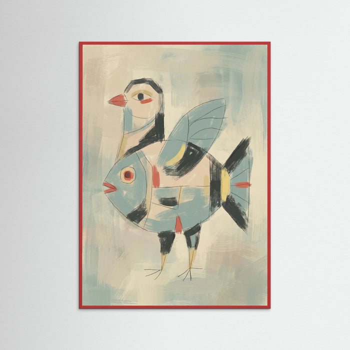 Red Wood Enigmatic Klee Portrait