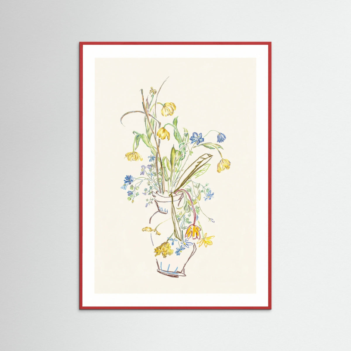 Red Wood Ephemeral Blossom Sketch