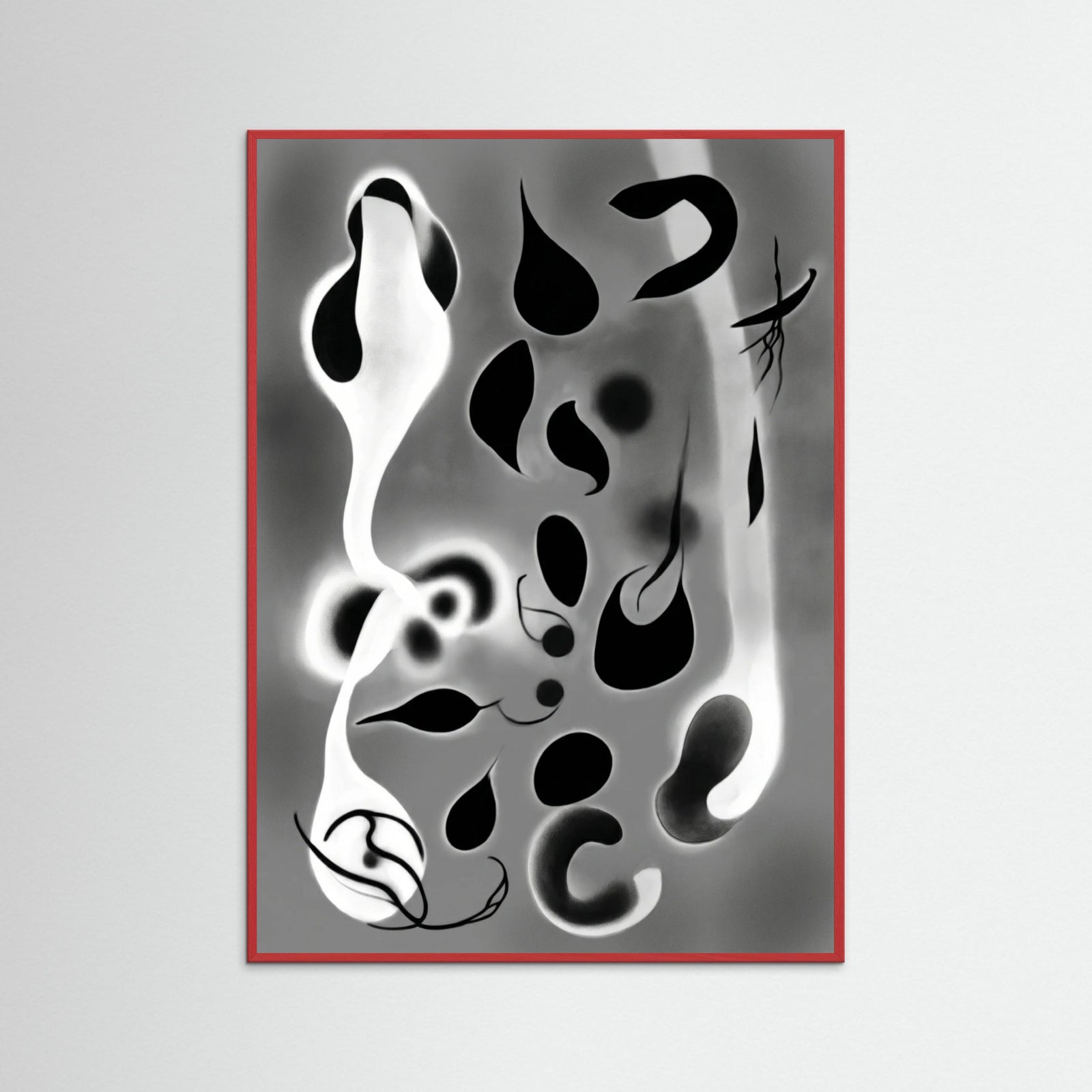 Red Wood Ethereal Forms Gray