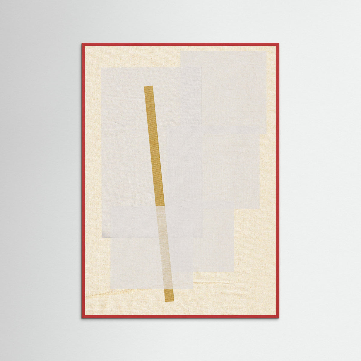 Red Wood Fabric Pattern Collage No.3 Poster