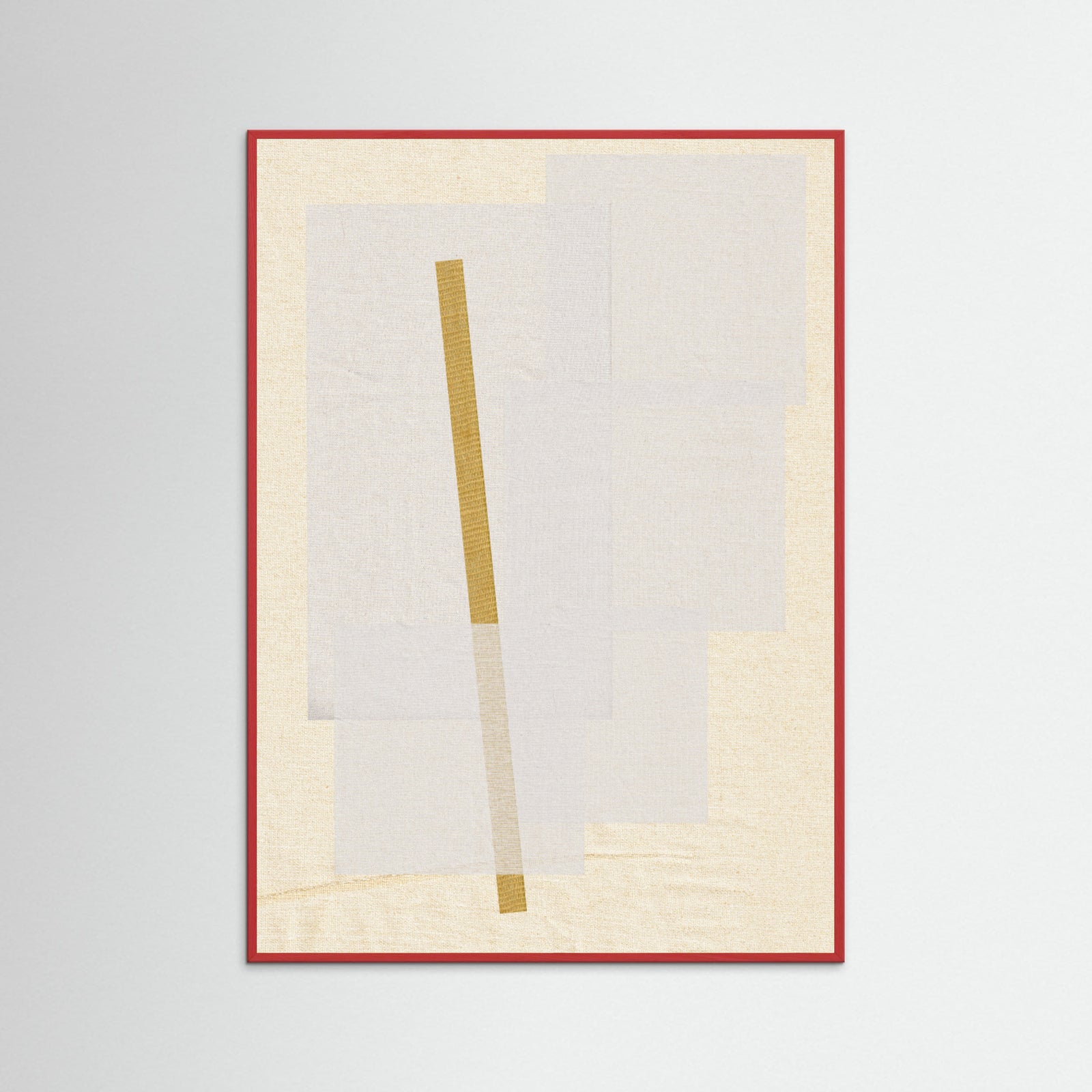 Red Wood Fabric Pattern Collage No.3 Poster