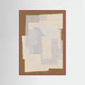 Red Wood Fabric Pattern Collage No.6 Poster