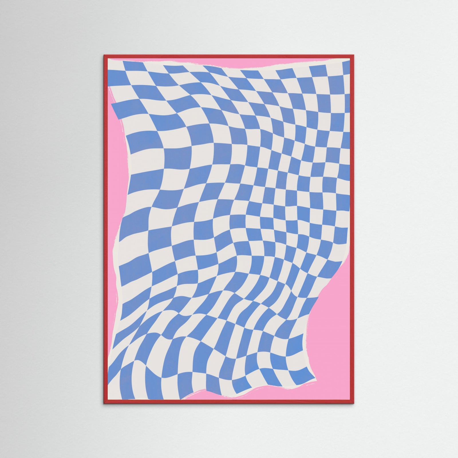 Red Wood Fabric and Wind Poster