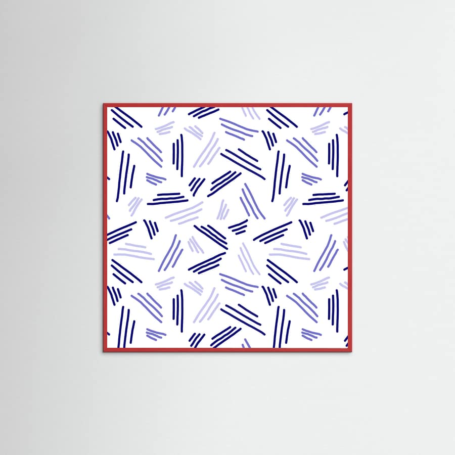 Falling Triple Lines Navy Blue -juliste – juliste ja taidepainatus