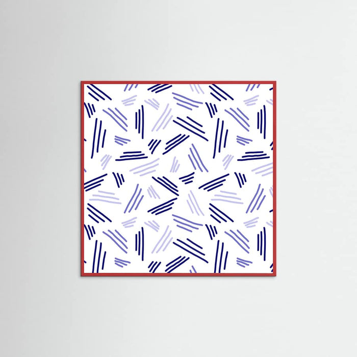Falling Triple Lines Navy Blue -juliste – juliste ja taidepainatus