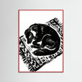 Red Wood Feline Repose Black