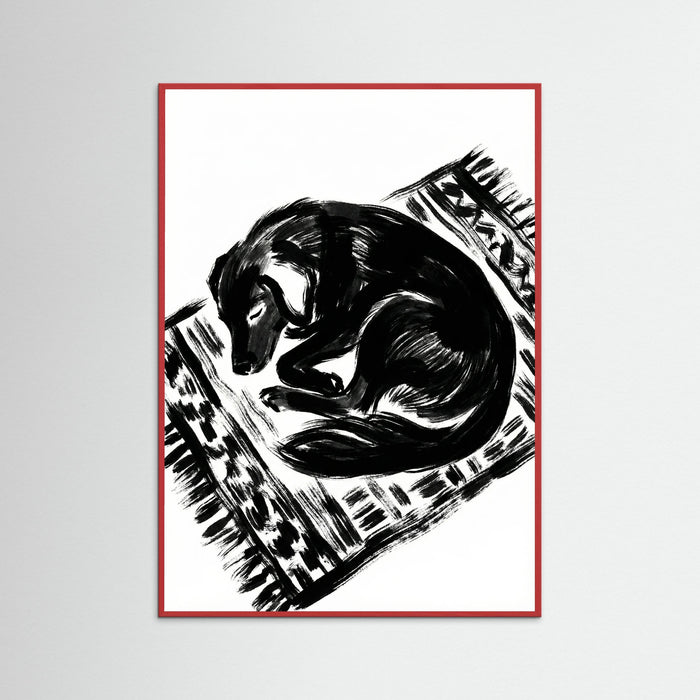 Red Wood Feline Repose Black