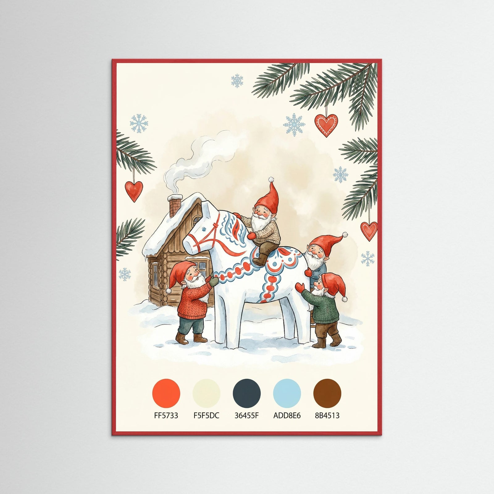 Red Wood Festive Dala Ride