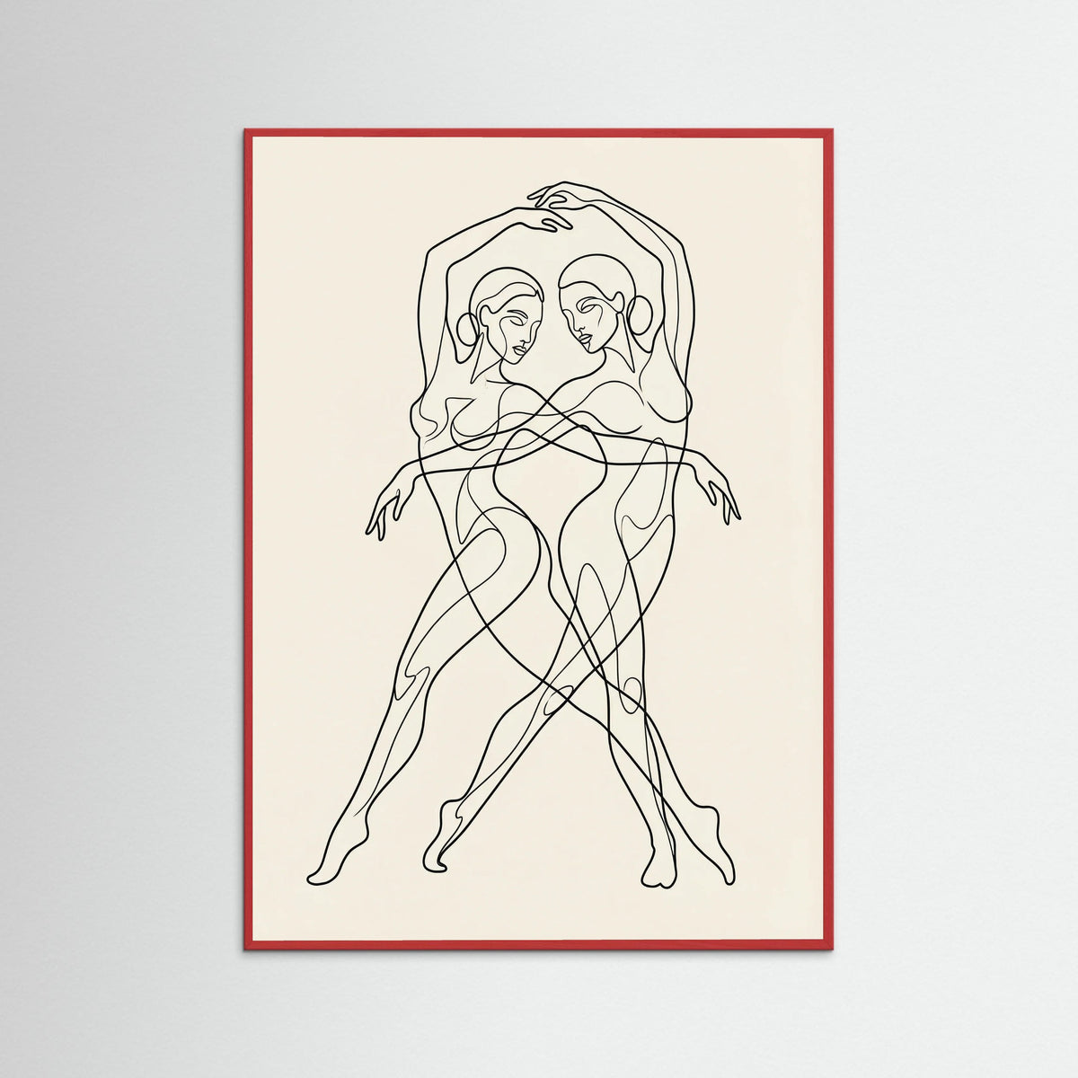 Red Wood Figurative Assemblage