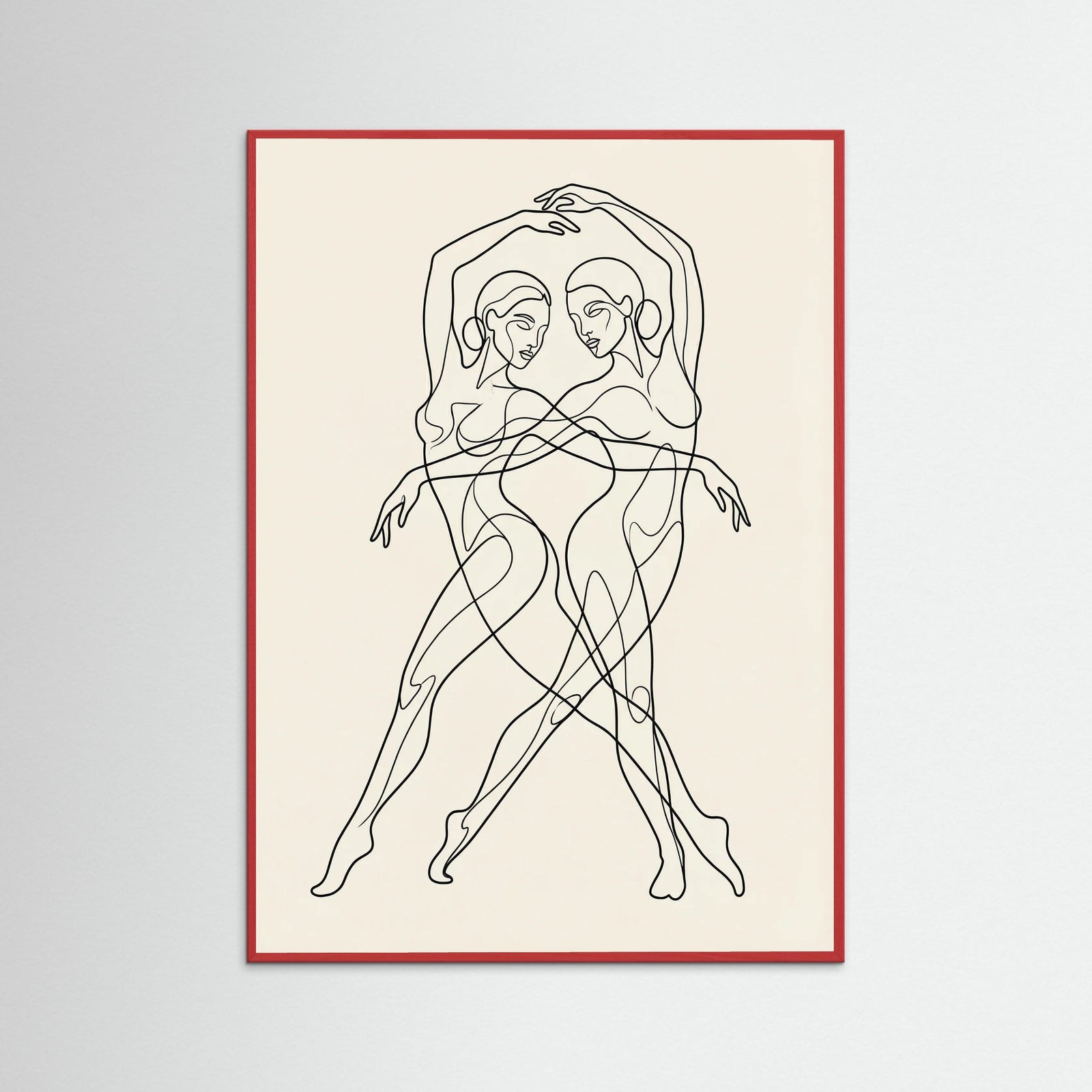 Red Wood Figurative Assemblage