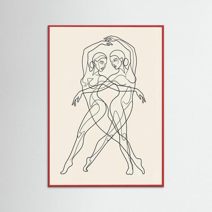 Red Wood Figurative Assemblage