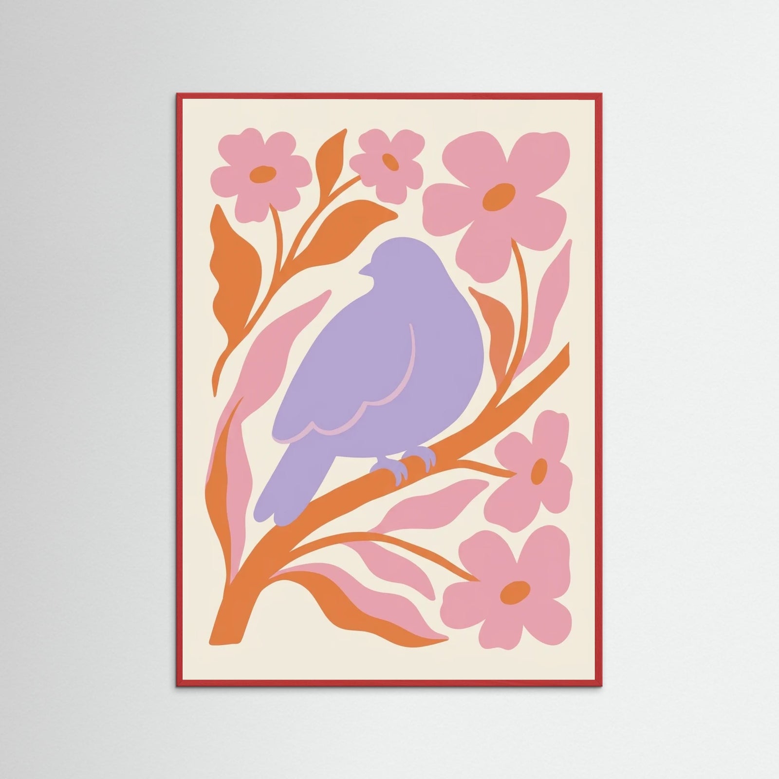 Red Wood Figure in Bloom