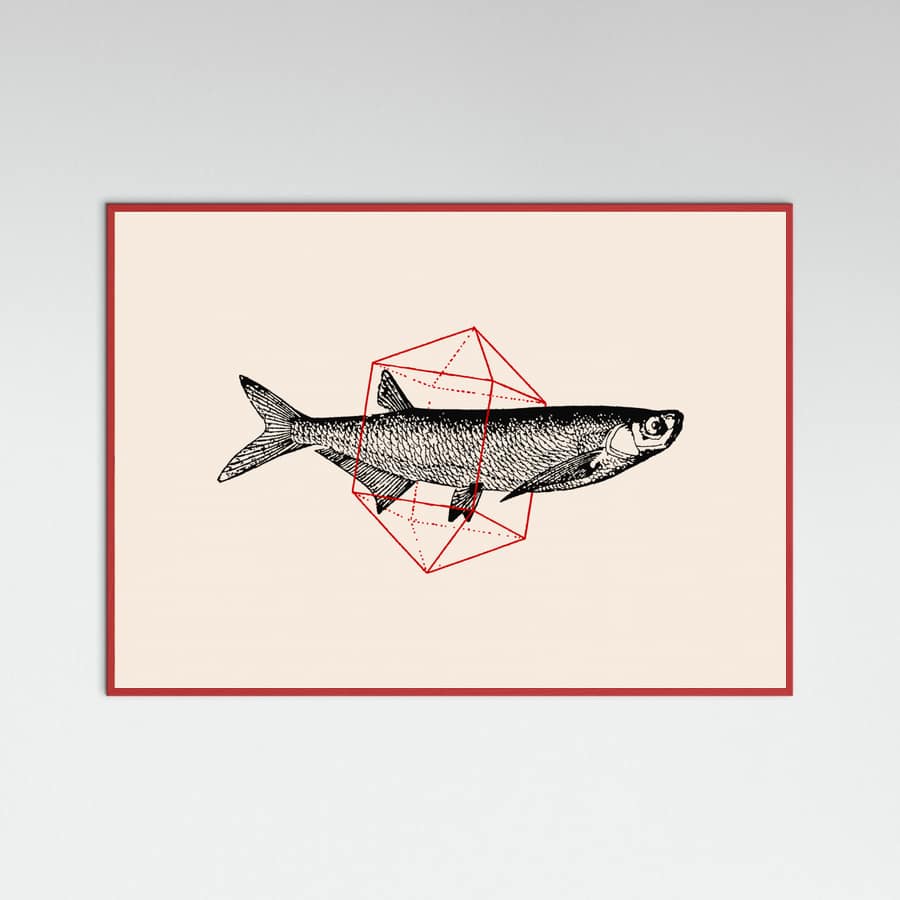 Fish In Geometrics Nº2 Poster – plakat og kunsttryk