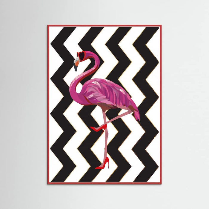 Flamingo heels Zigzag Poster – Poster und Kunstdruck