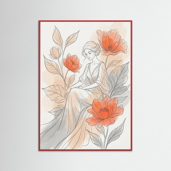 Red Wood Floral Aura