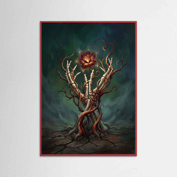Red Wood Floral Enigma Blue