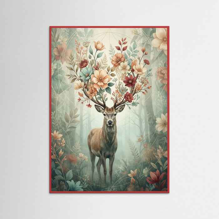 Red Wood Floral Enigma