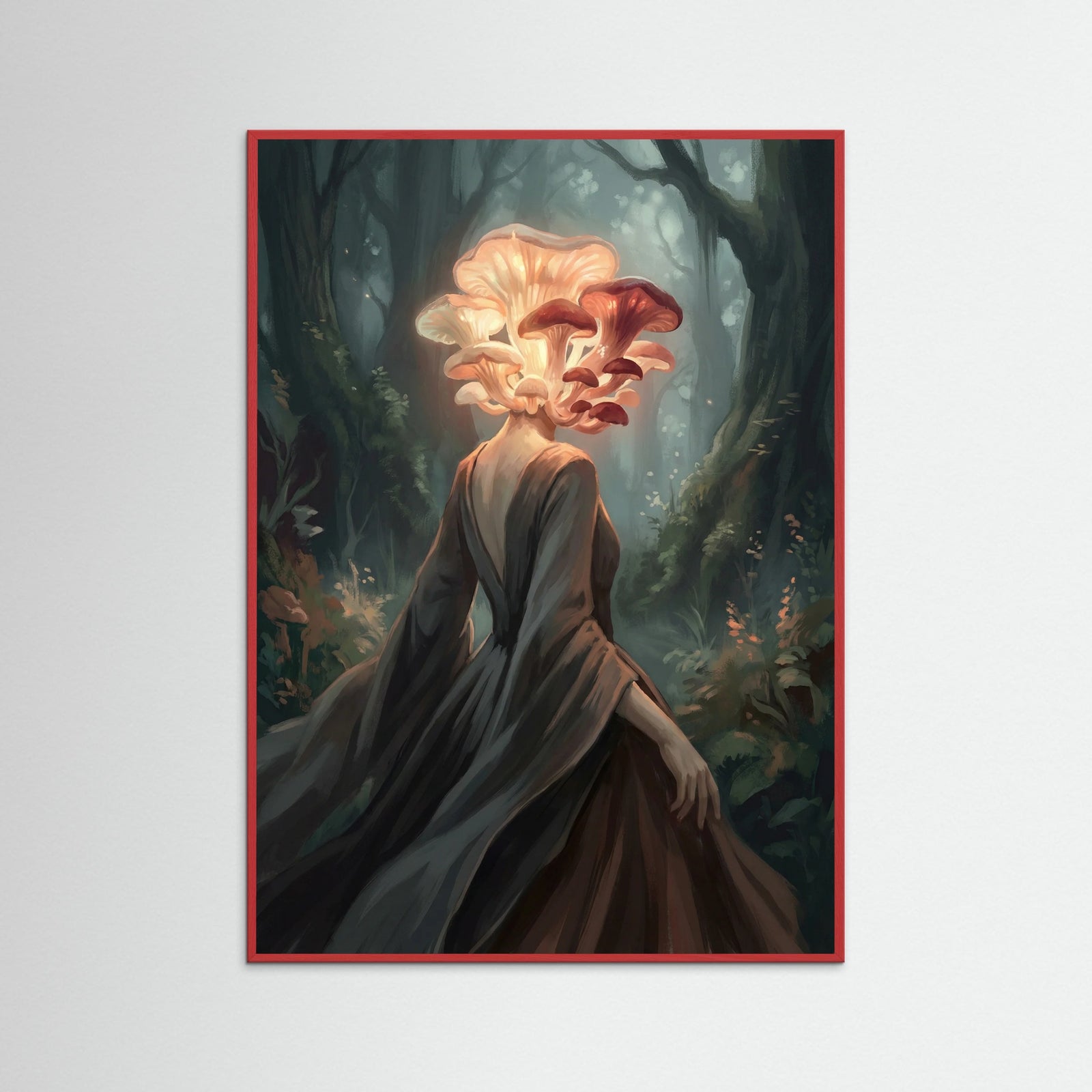 Red Wood Floral Enigma