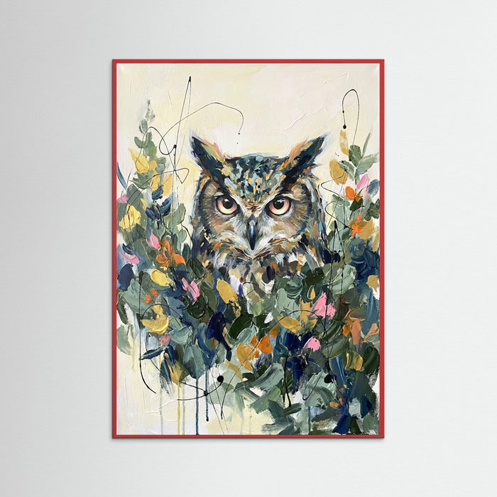 Red Wood Floral Gaze