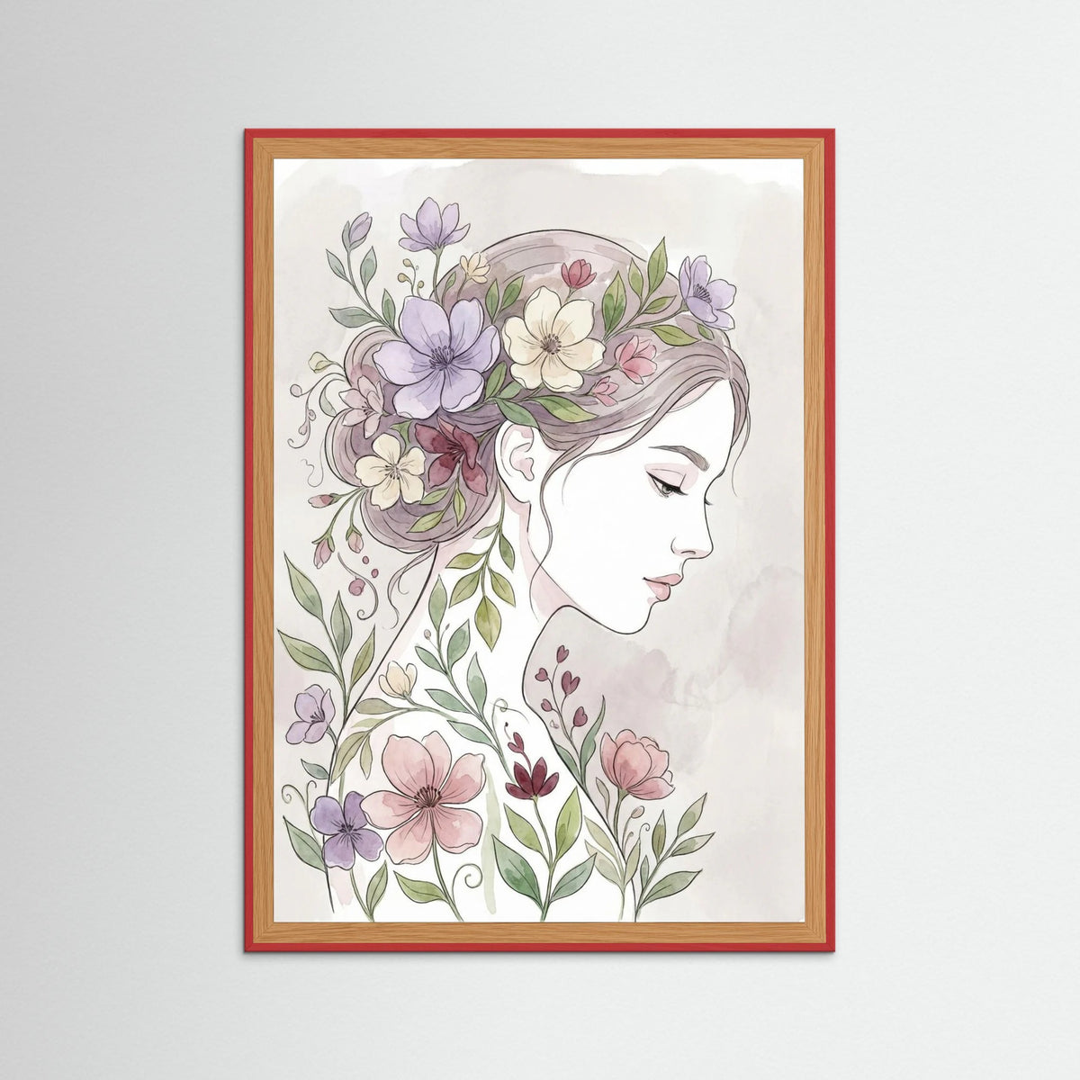 Red Wood Floral Muse