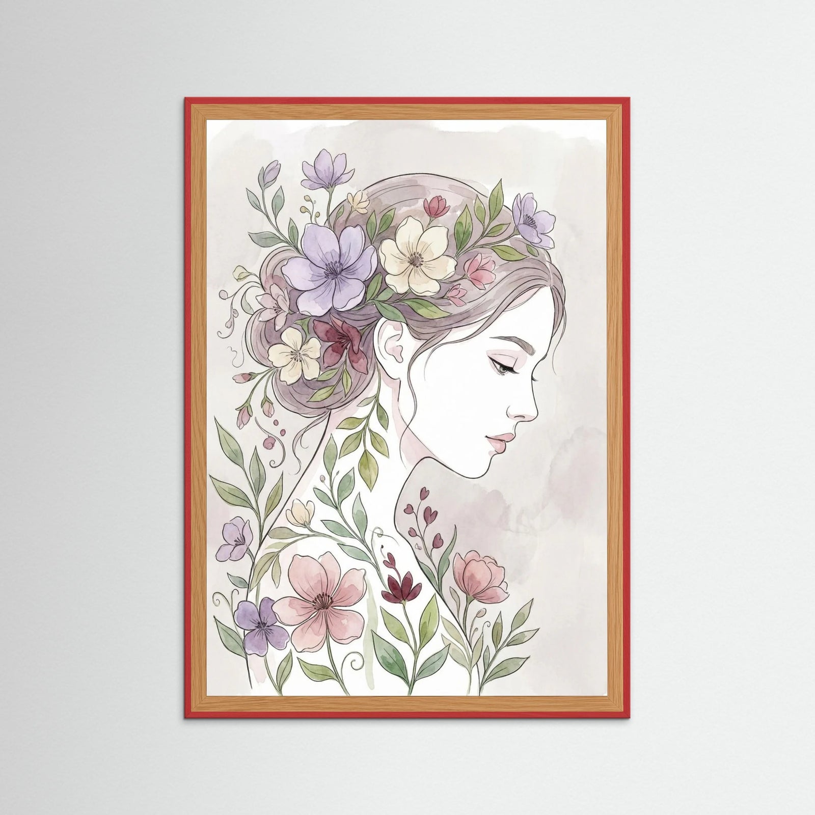 Red Wood Floral Muse
