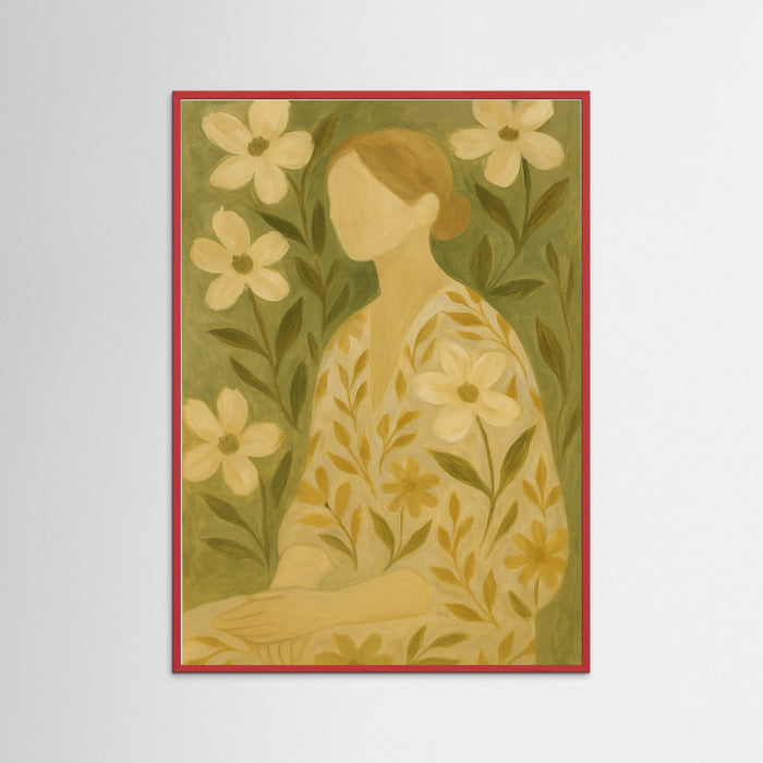 Red Wood Floral Quiet