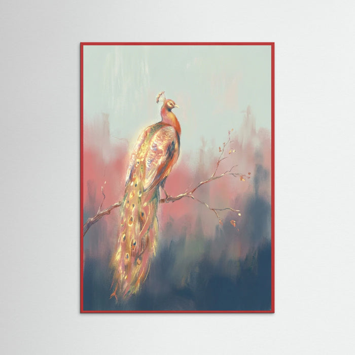 Red Wood Floral Reverie