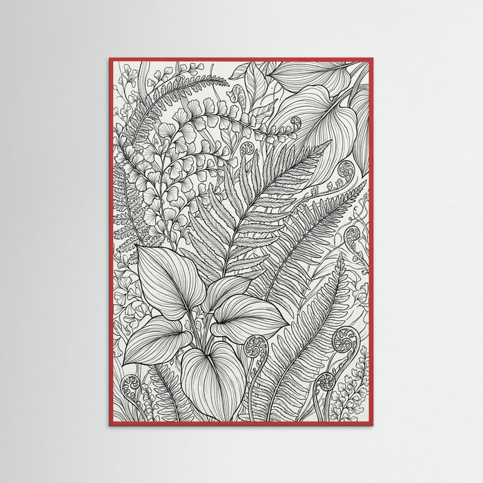 Red Wood Floral Rhythm