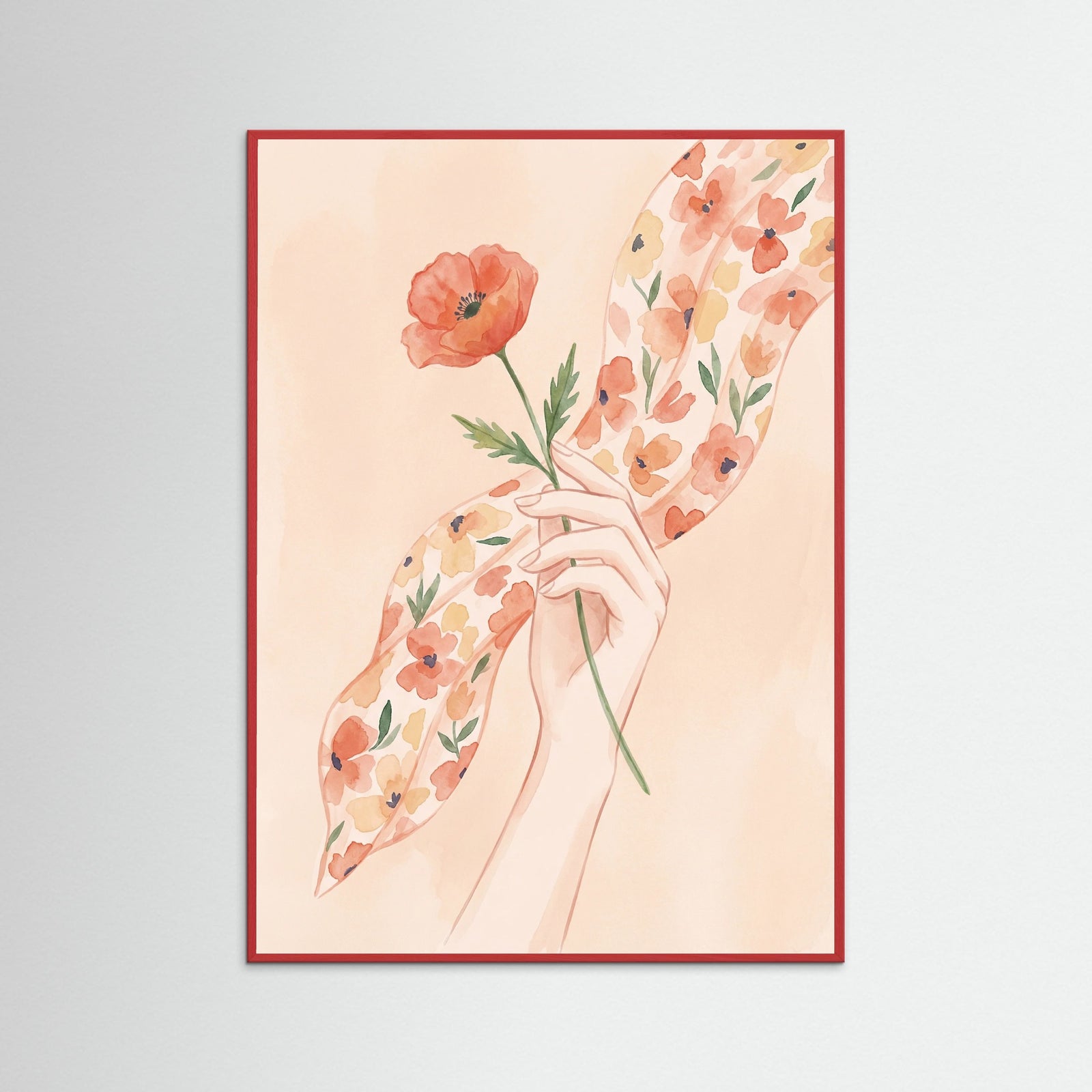 Red Wood Floral Wanderer