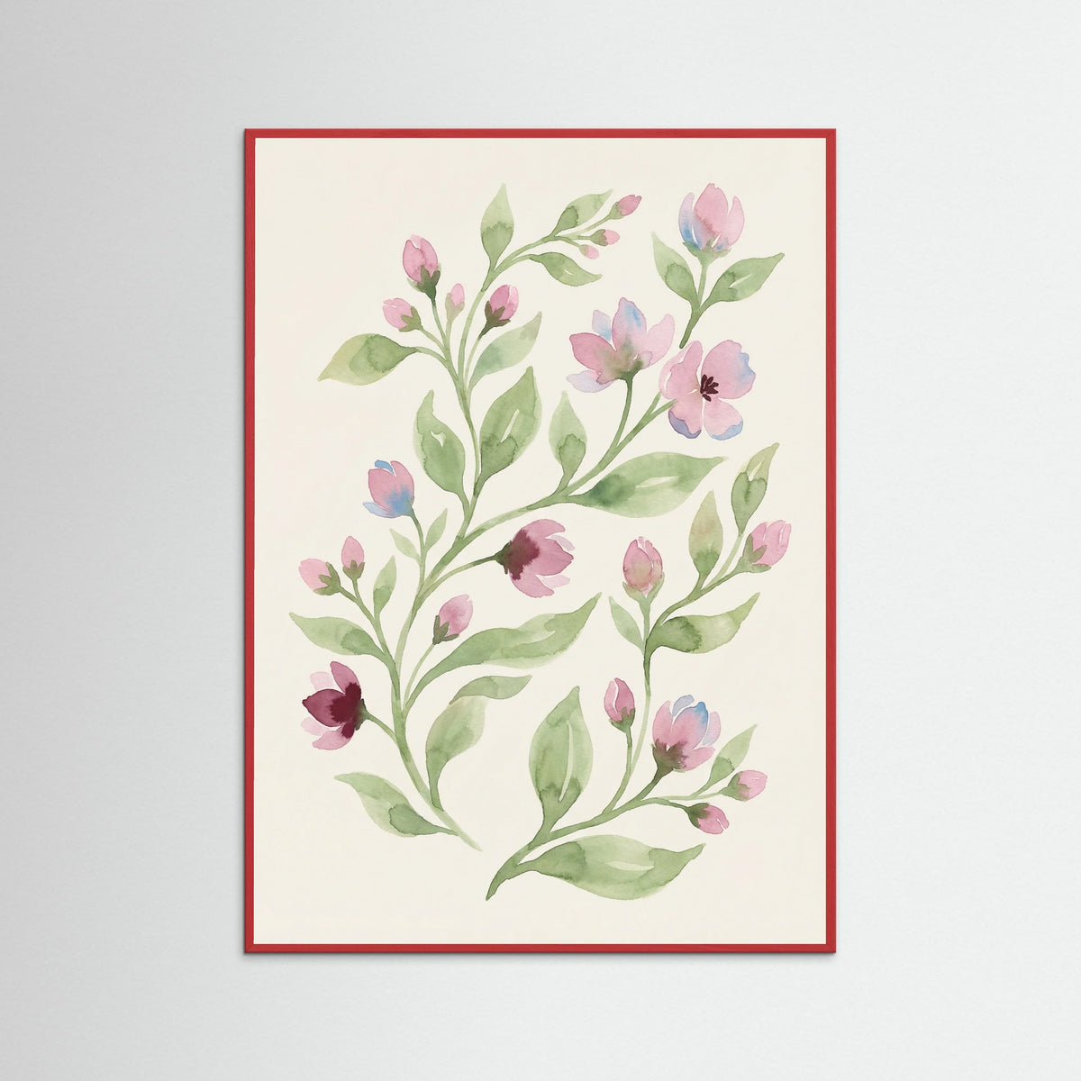 Red Wood Floral Whispers