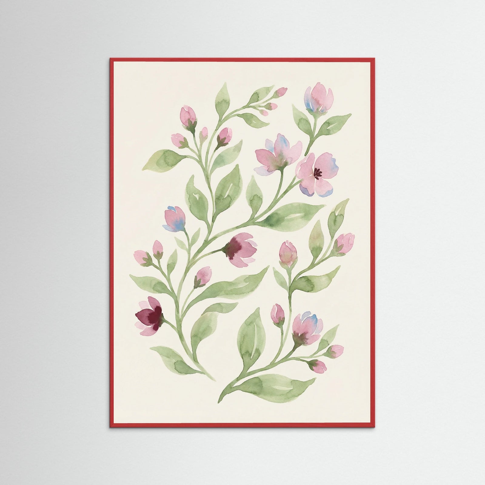 Red Wood Floral Whispers