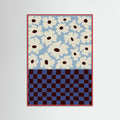 Red Wood Flowers_checkerboard Poster
